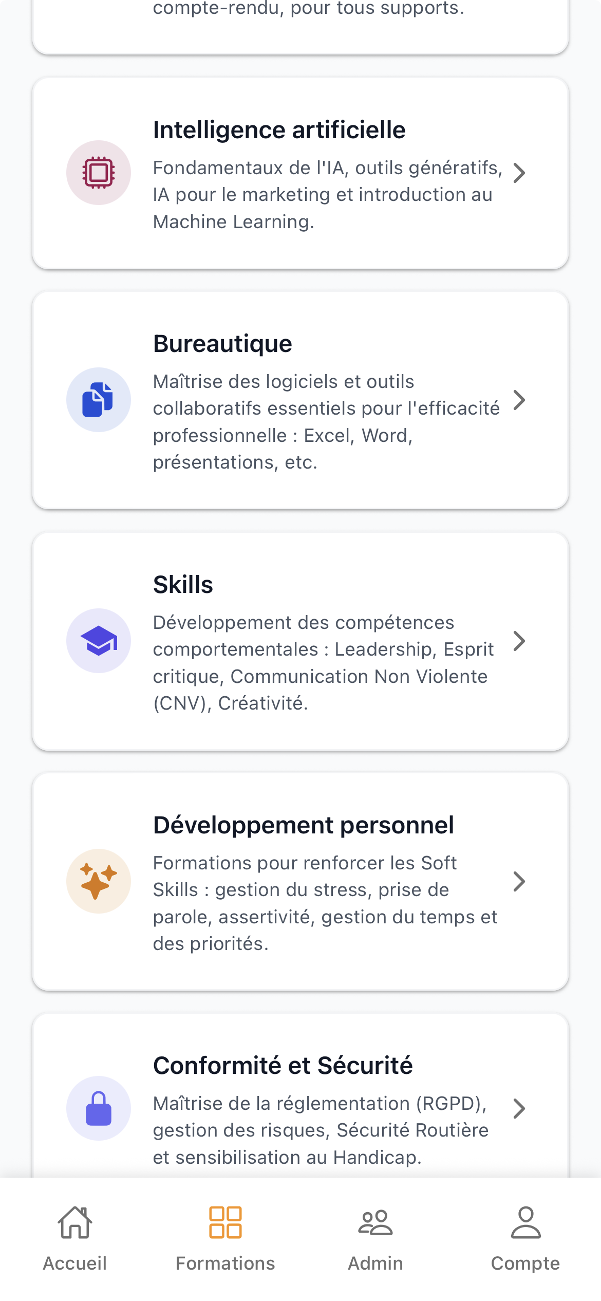 Deviens expert dans des domaines variés